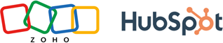 zoho、Hubspotのロゴ